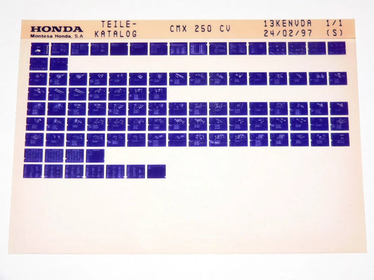 Microfich _ Spare parts list _ CMX 250 C _CMX250 C Rebel _ MC13 _ Year of manufacture 1997