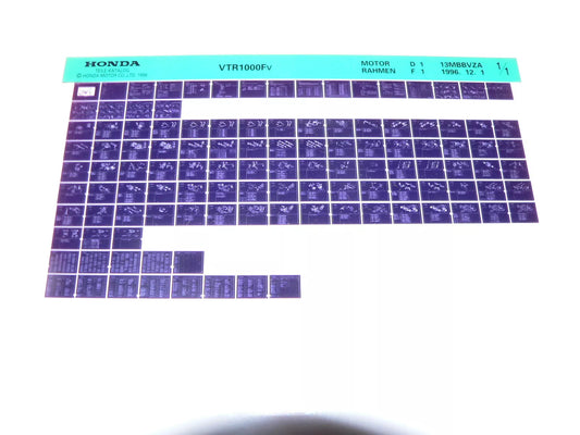 Microfich spare parts list _ VTR 1000 F _ VTR1000 F _ SC36 _ Year of manufacture 1997
