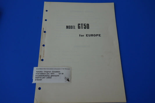 Ersatzteilkatalog _ Teileliste _ PARTSLIST _ Yamaha _ GT 50 _ for Europe _ 1974