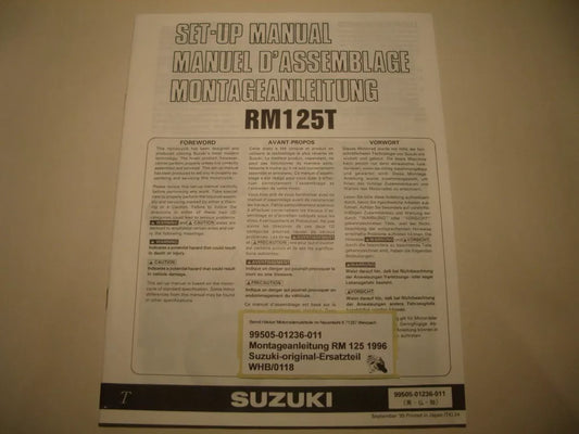 Montageanleitung _ SET-UP MANUAL _ original _ SUZUKI_ RM 125_ Baujahr 1996