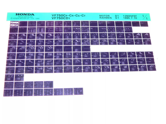 Microfich spare parts list _ VF 750 C _ VF750 C _ RC43 _ Year of manufacture 1993 - 1996