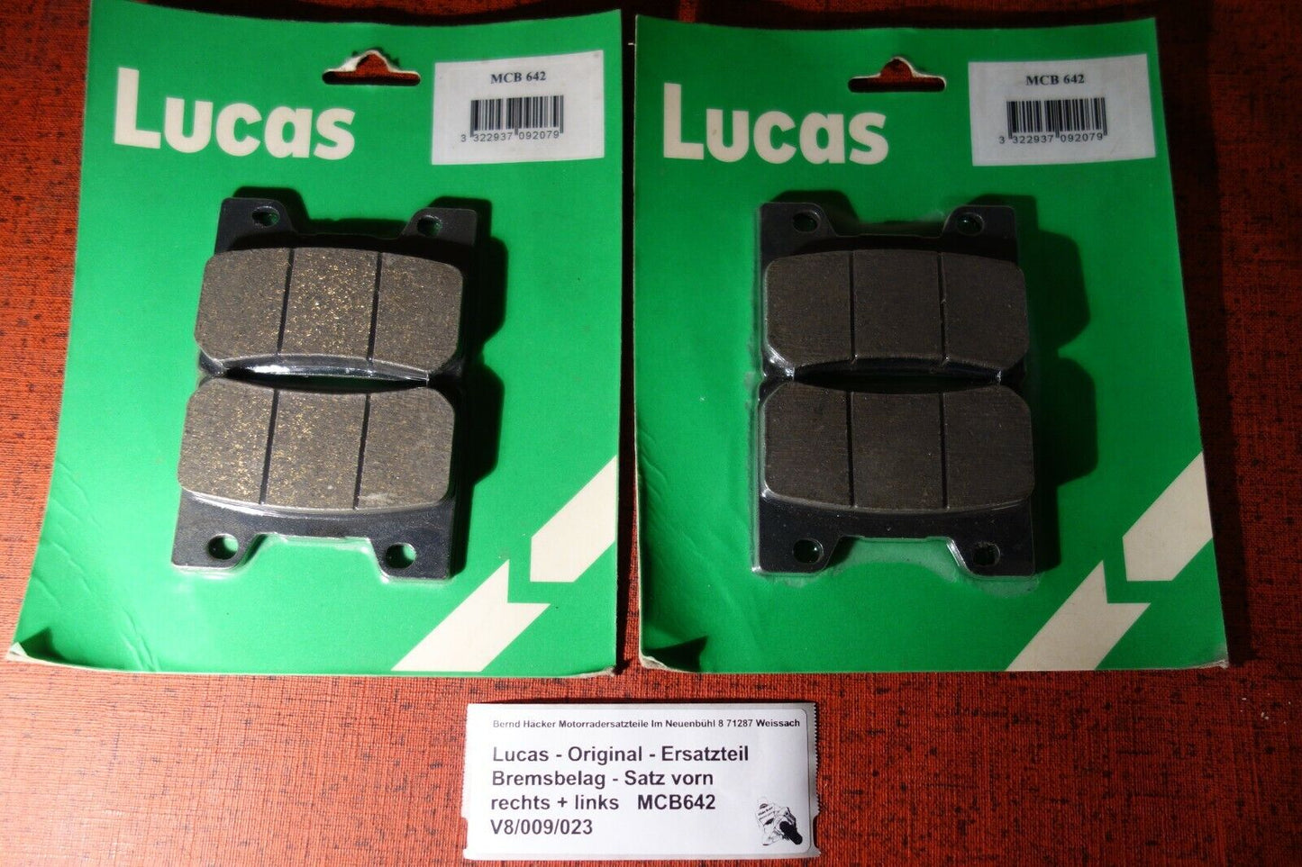 Brake pad set front right + left _ FZR 1000 _ Year of manufacture 1991 - 1993 _ MCB642