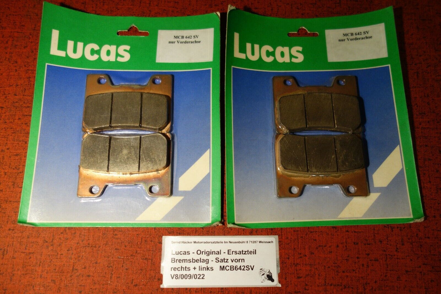 Brake pad set front right + left _ FZR 1000 _ Year of manufacture 1991 - 1993 _ MCB642SV