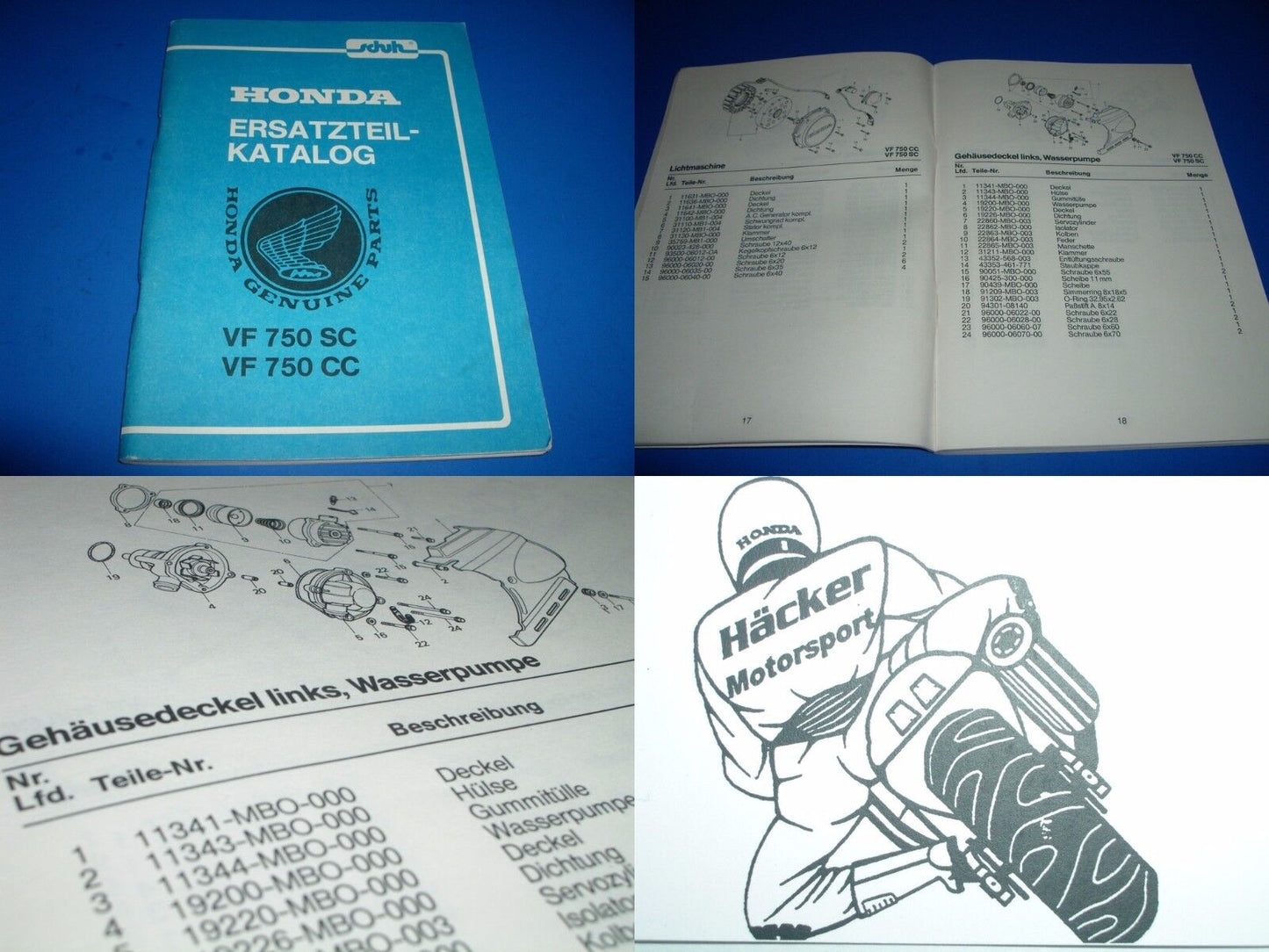 Spare parts catalogue _ Parts catalogue _ Parts list _ PARTS CATALOG _ VF 750 C _ 1982