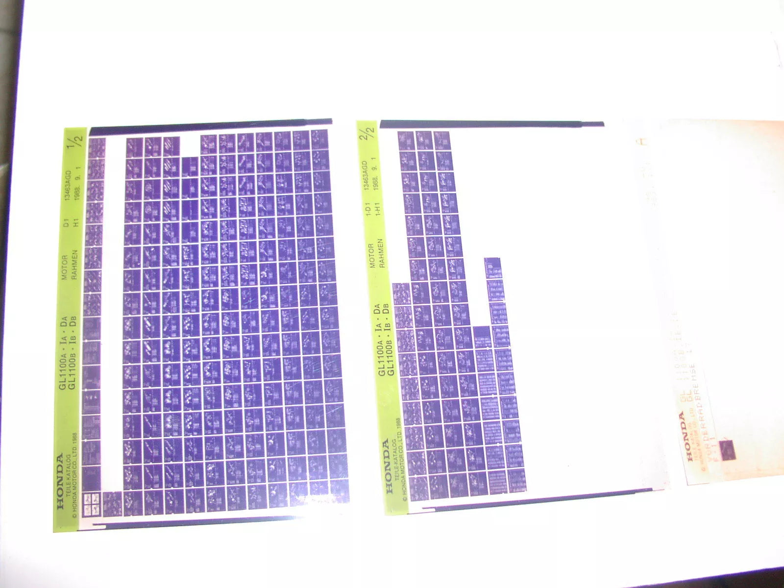 Microfich Ersatzteilliste _ GL 1100 _ GL 1100 D _ GL 1100 I _ Bj 1980 - 1981