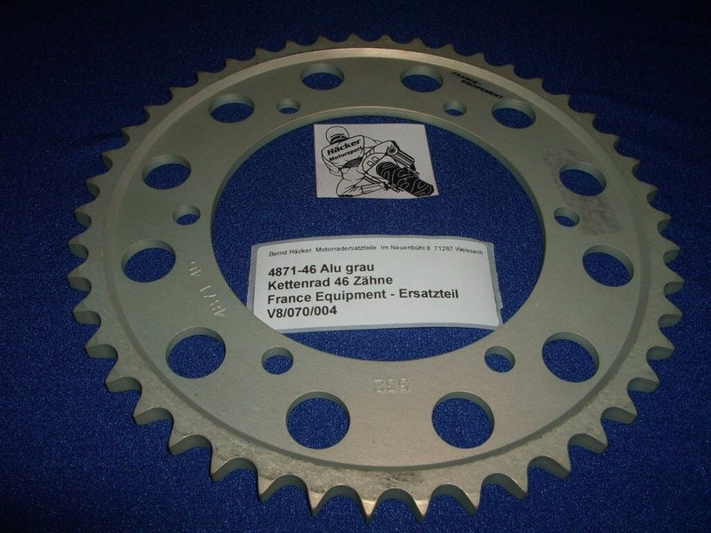 Aluminium sprocket REAR SPROCKET France Equipment 46Z _ FZR 1000 Bj 87 - 88 