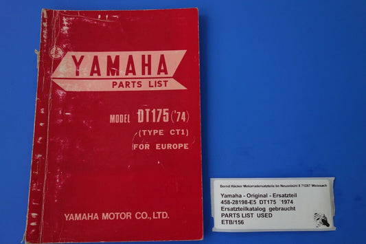 Spare parts catalogue _ Parts list _ PARTSLIST _ Yamaha _DT 175 _CT1 _ 1974