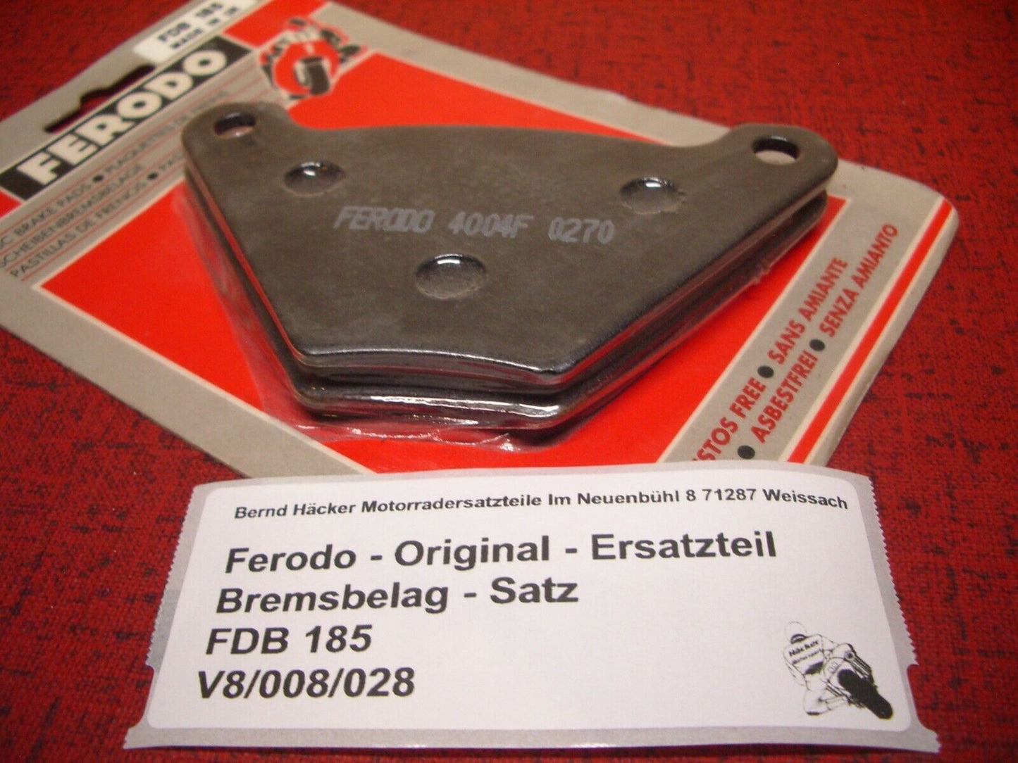 Rear brake pads Harley Davidson _ FXWG Wide Glide _ 1340 cc _ FDB 185