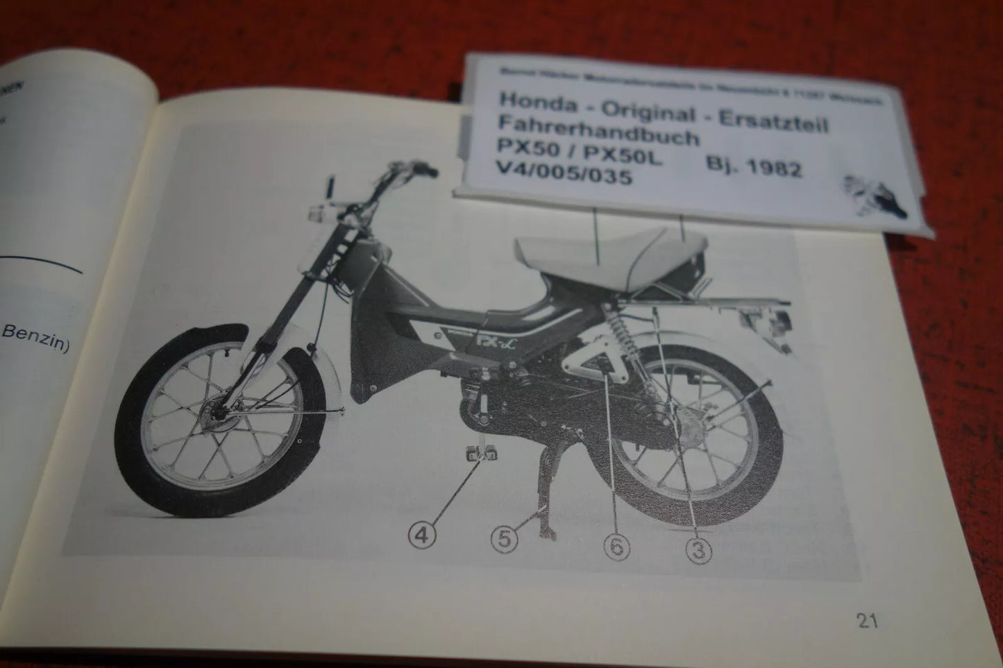 Fahrerhandbuch _ OWNER`S MANUAL _ PX50 + PX-L 50 _Baujahr 1982