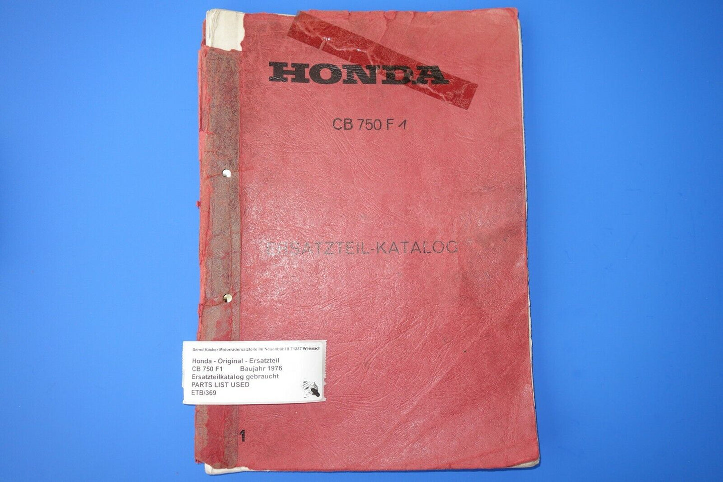 Spare parts catalogue _ Parts list _ PARTSLIST _ HONDA _ CB 750 F1 _ Year of manufacture 1976