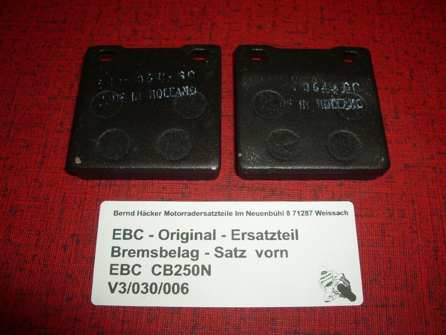 EBC brake pads _ brake pad set _ front _ CB 250 N _ CB 400 ND _ FA 045