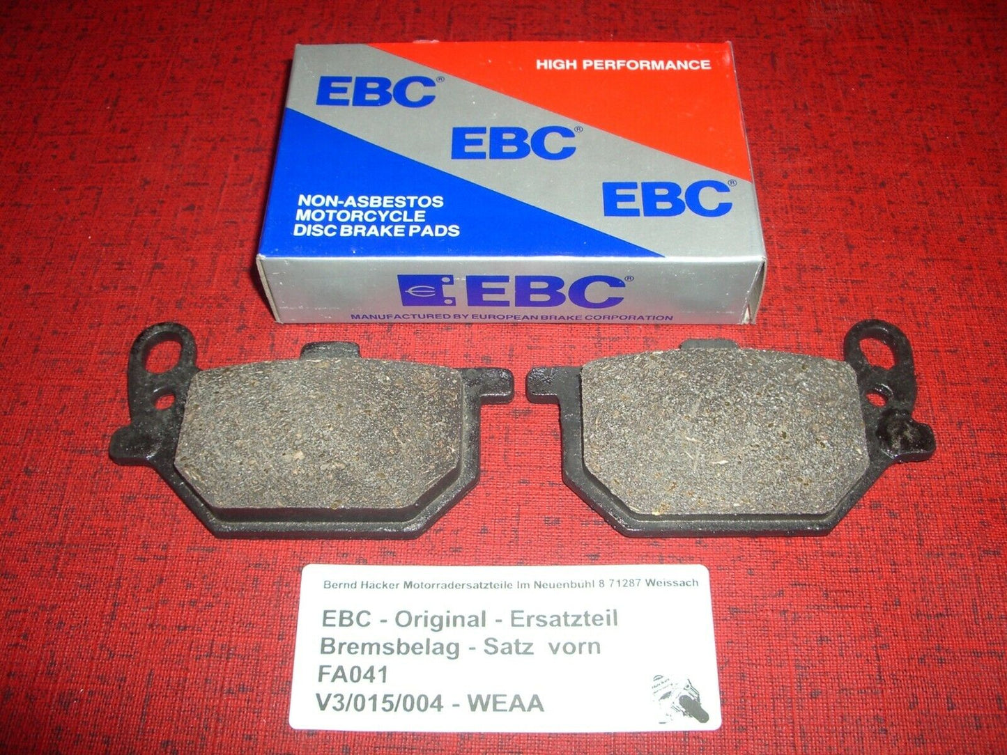 Brake pad _ brake pads _ set _ rear _ RD 250 / 400 _ 78 - 79_ EBC FA 041