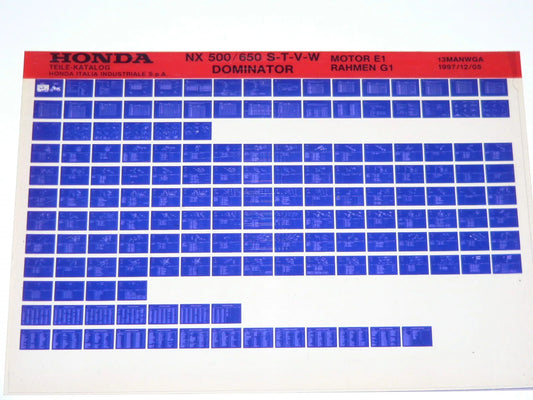 Microfich _ Spare parts list _ Parts catalogue _ CB 500 _ CB500 _ PC32 _ 1995 - 1998