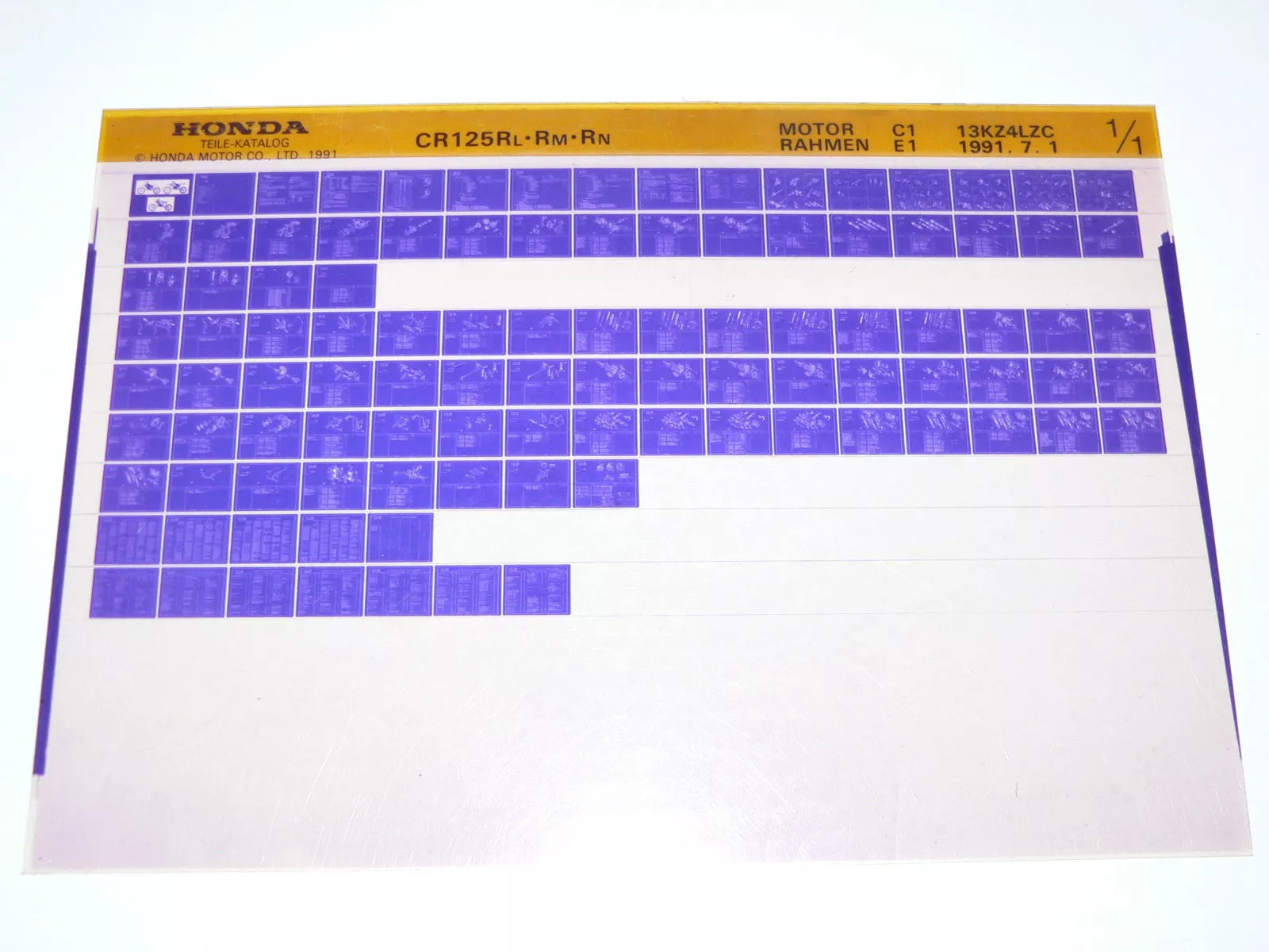 Microfich Ersatzteilliste _ CR 250 R _ CR250 R _ ME03 _ Cross _ Bj 1990 - 1992