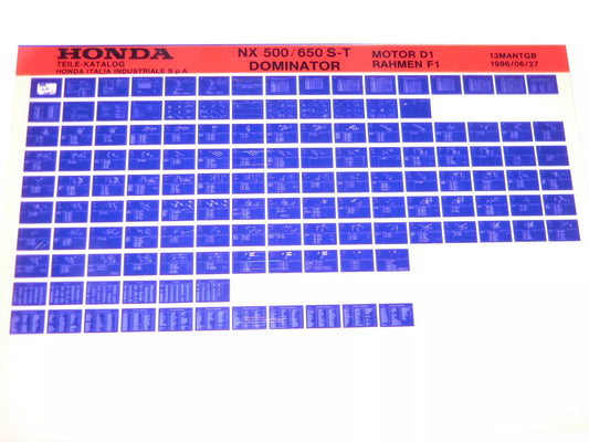 Microfich spare parts list _ NX 650 _ NX650 _ Dominator _ RD08 _ Year 1995 - 1996