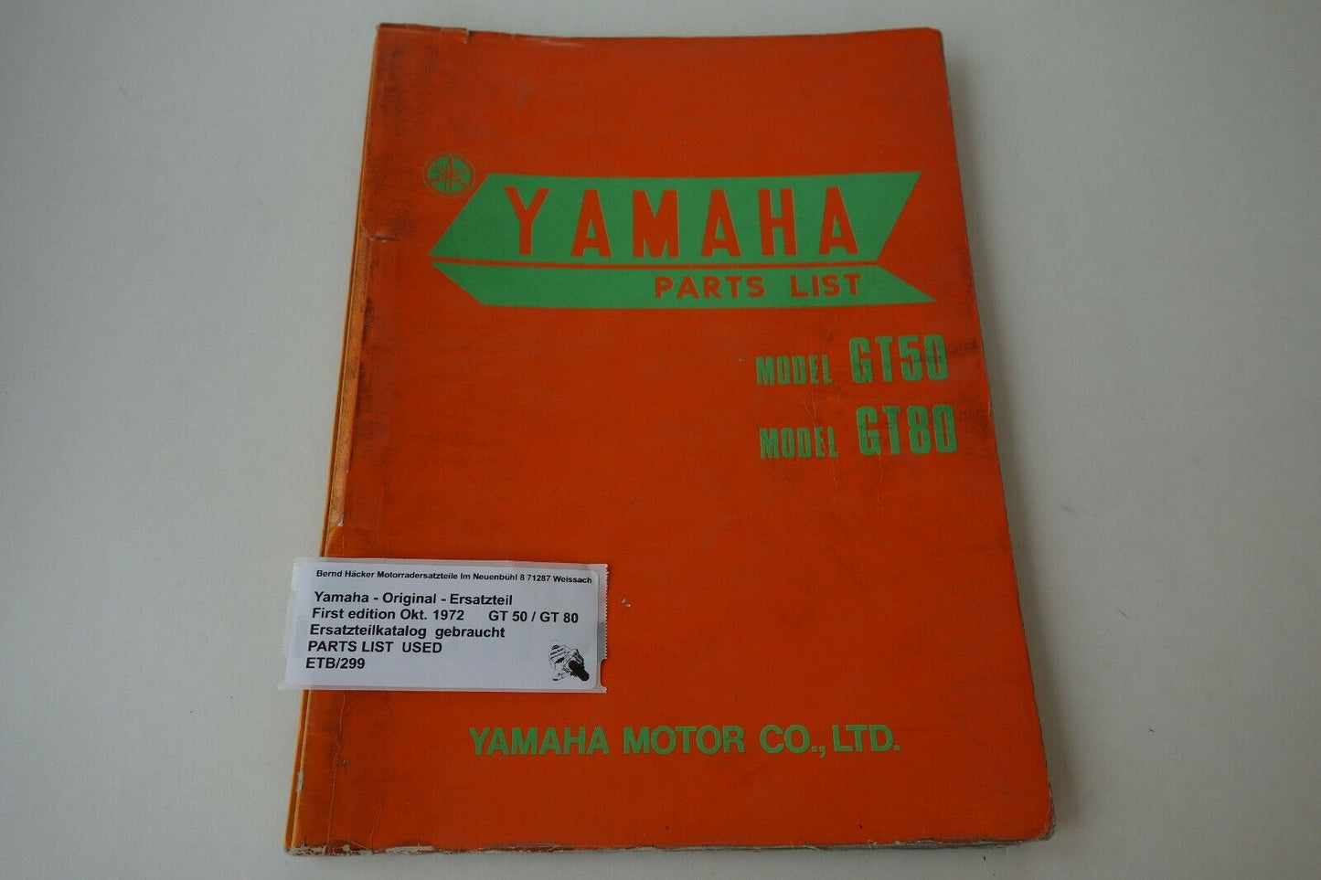 Ersatzteilkatalog _ Teileliste _ PARTSLIST _ Yamaha _ GT 50 _ GT 80 _ Bj. 1973