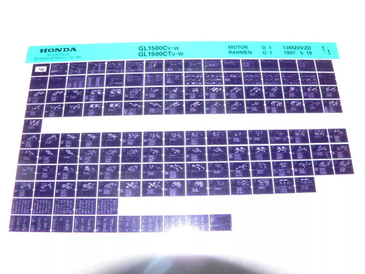 Microfich spare parts list _ GL 1500 C _ GL1500 CT _ Valkyrie _ Year 1997 - 1998