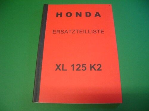 Spare parts catalogue parts list PARTSLIST XL125 XL 125 K2 year of manufacture 1976