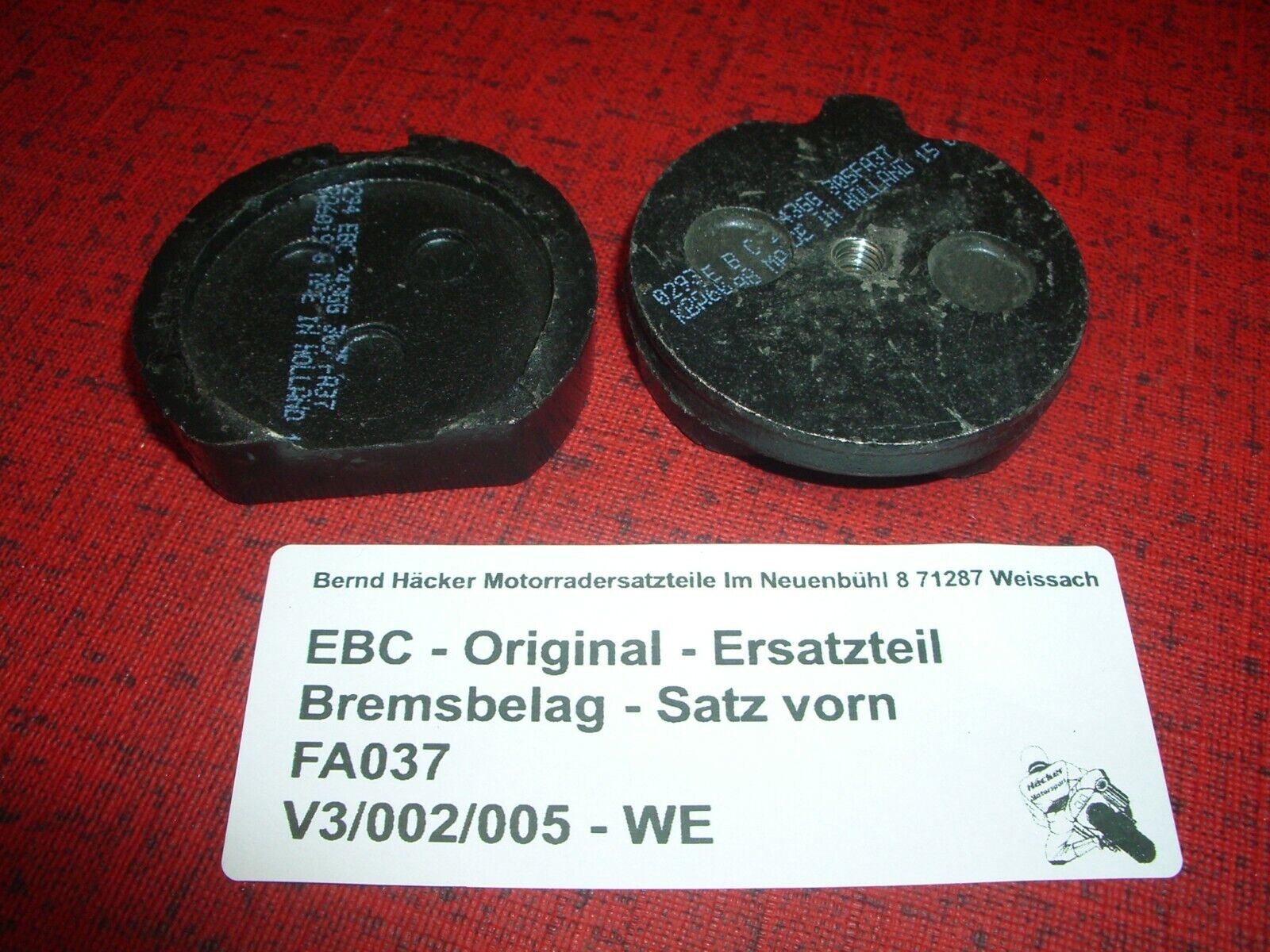 Bremsbelag _ Bremsbeläge _ Satz _ vorn  _ Z 650 C _ C1 _ C2 _ EBC FA 037 _ ! !