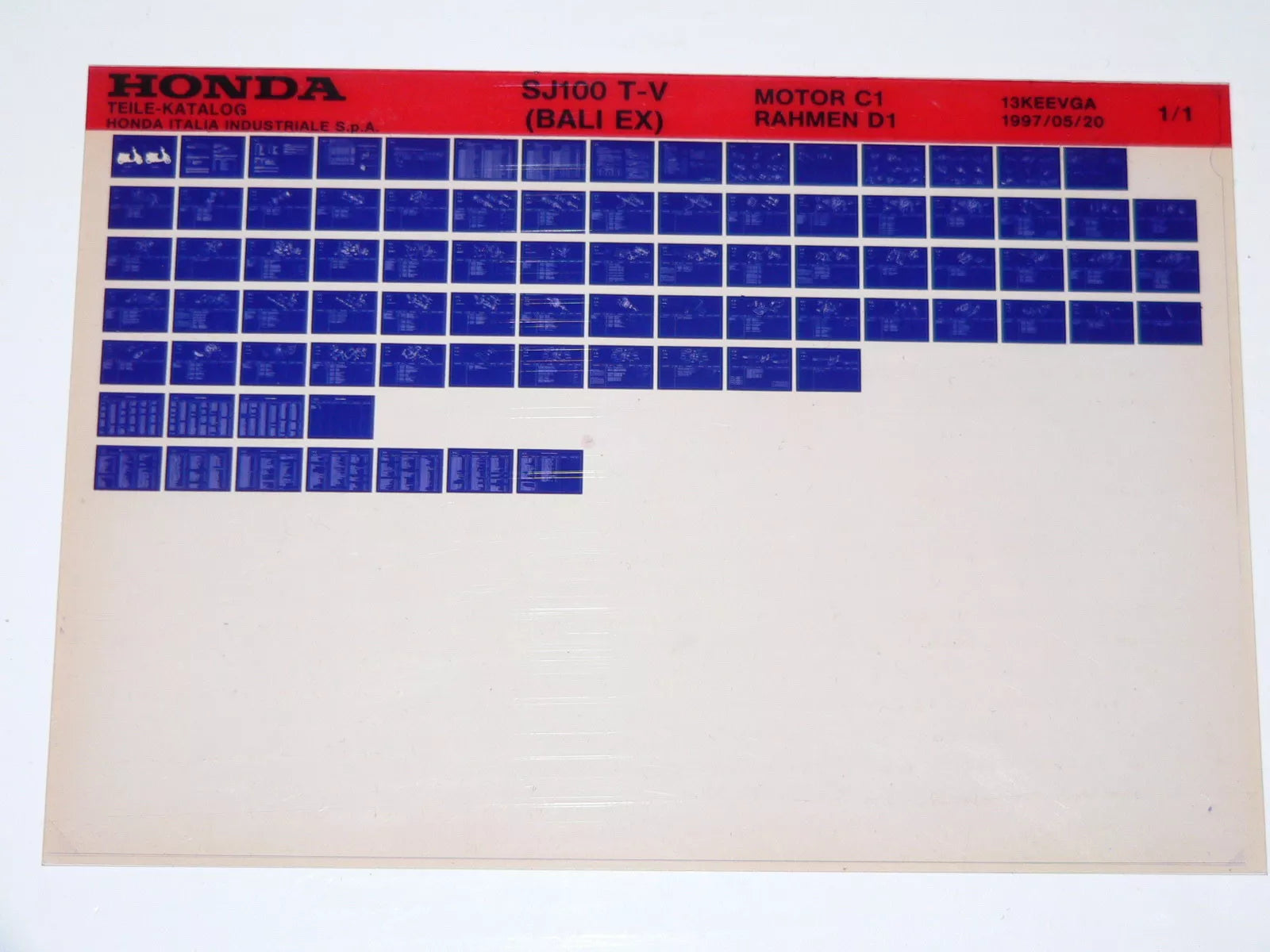 Microfich Ersatzteilliste _ SJ 100 _ SJ100 _ Bali Roller _ HF07 _ Bj 1996 - 1997
