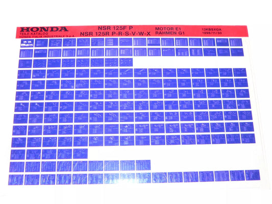 Microfich spare parts list _ NSR 125 R _ NSR125 R _ JC22 _ Year of manufacture 1993 - 1999