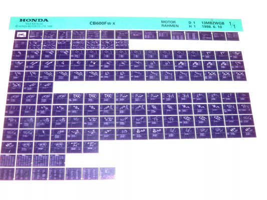 Microfich spare parts list _ CB 600 F _ CB600 F _ Hornet _ PC34 _ Year 1998 - 1999