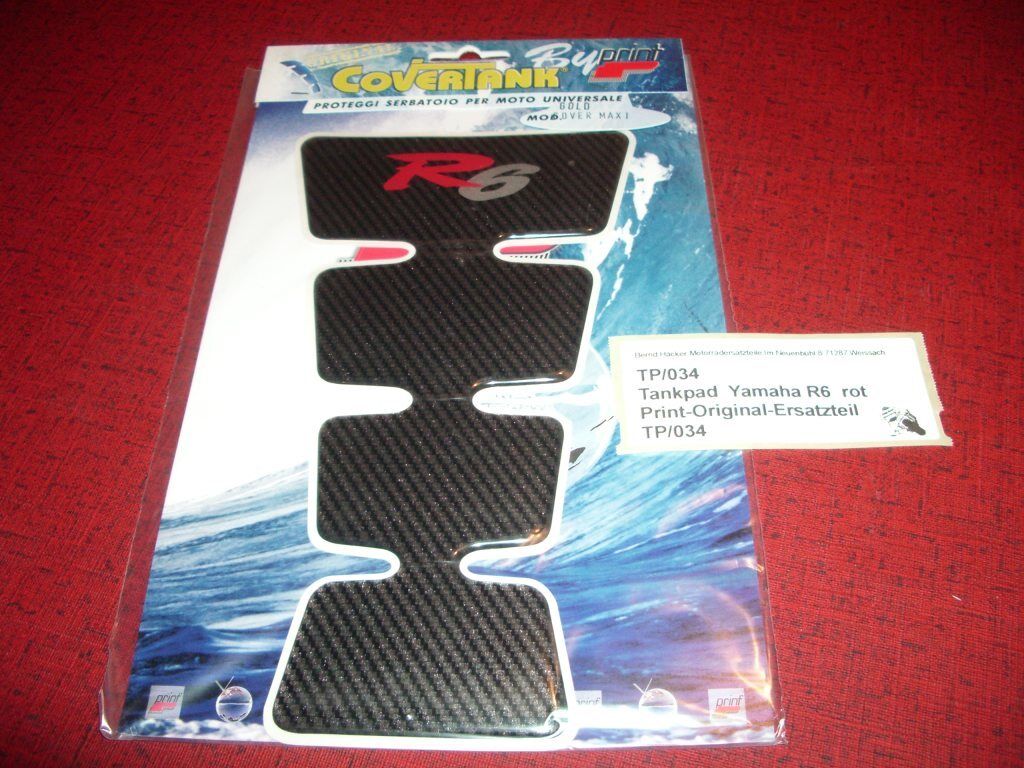 Tank pad _ tank protection _ Yamaha - YZF 600 R6 _ models_ carbon - red _ 1a quality