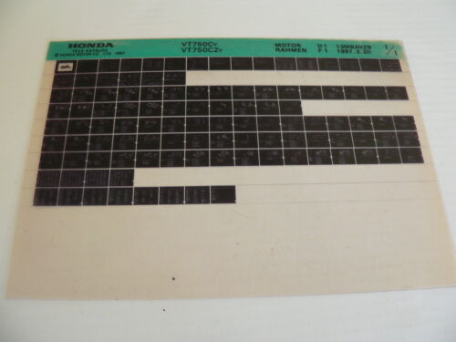 Microfich spare parts list _ VT 750 C_ VT750 C2_ Shadow _ RC44 _ Year of manufacture 1997