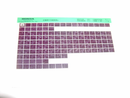 Microfich _ Spare parts list _ CBR 1100 XX _ CBR1100 XX _ SC35 _ Year of manufacture 1997