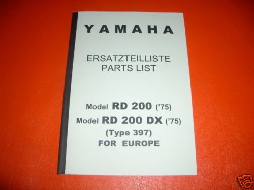 Ersatzteilkatalog _ Teileliste _ PARTSLIST _ RD 200 _ Typ 397 _ Baujahr 1975