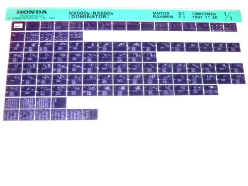 Microfich spare parts list _ NX 650 _ NX650 _ Dominator _ RD02 _ Year of manufacture 1992