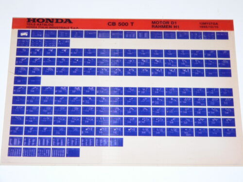 Microfich _ Spare parts list parts catalogue _ CB 500 _ CB500 _ PC32 _ Year of manufacture 1996