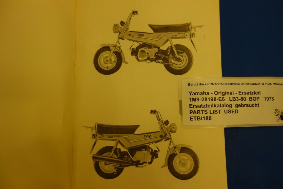 Spare parts catalogue _ Parts list _ PARTSLIST _ Yamaha _ LB3-80 _ Year of manufacture 1978