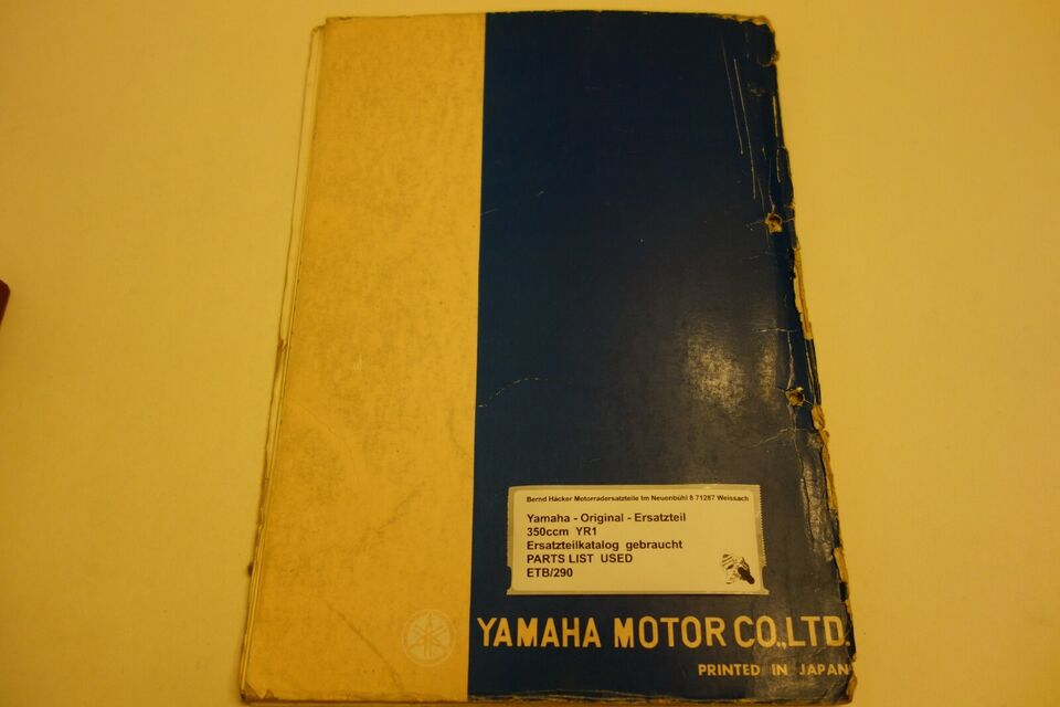 Spare parts catalogue _ Parts list _ PARTSLIST _ Yamaha _ 350ccm YR1 _ 1967