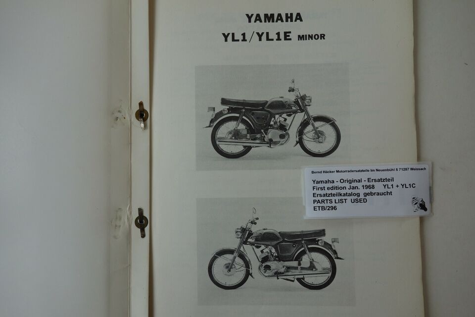 Spare parts catalogue _ Parts list _ PARTSLIST _ Yamaha _ 100ccm_ YL1 _ YL1 _ 1968