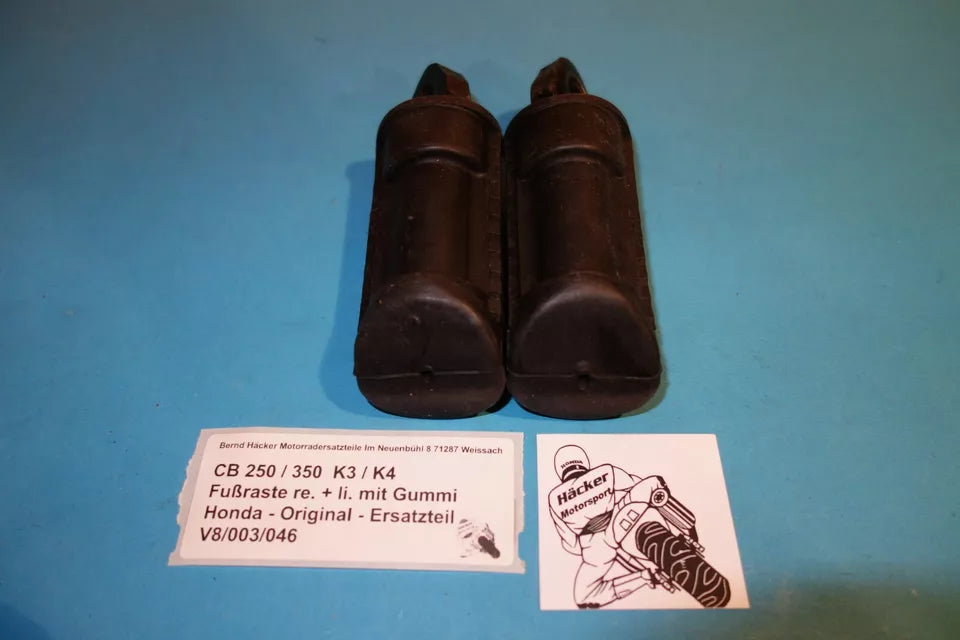 Original _ Fußrasten mit Fußrastengummi _ rechts + links _ CB 250 / 350 K3 / K4