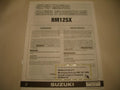 SET-UP MANUAL _ MANUEL D`ASSEMBLAGE _ original _ SUZUKI_ RM 125_ Baujahr 1999