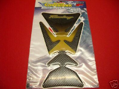 Tank pad _ tank protection _ VTR 1000 F _ carbon _ yellow _ top quality