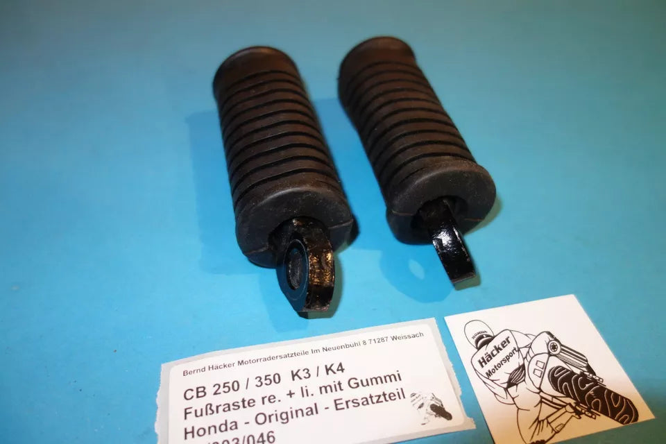 Original _ Fußrasten mit Fußrastengummi _ rechts + links _ CB 250 / 350 K3 / K4